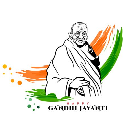 Gandhi Jayanti Greeting Design With Dry Brush Indian Flag Gandhi Jayanti Mahatma Gandhi Happy