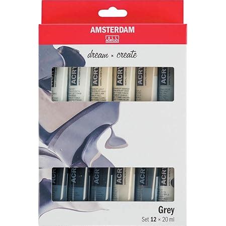 Amsterdam Standard Series Acrylic Paint Grey Set 12 X 20 Ml 17820600