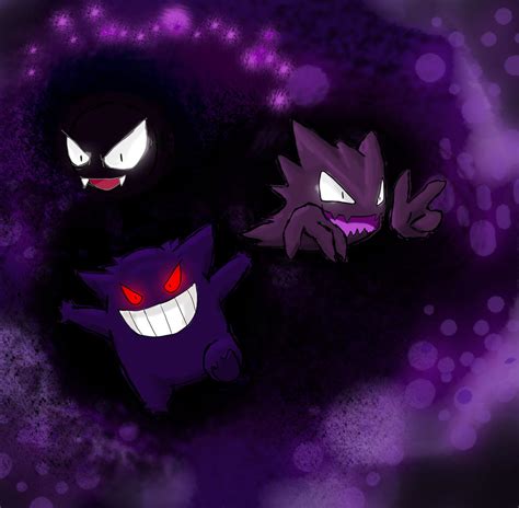 Gastly Evolutions By Midnigtartist On Deviantart