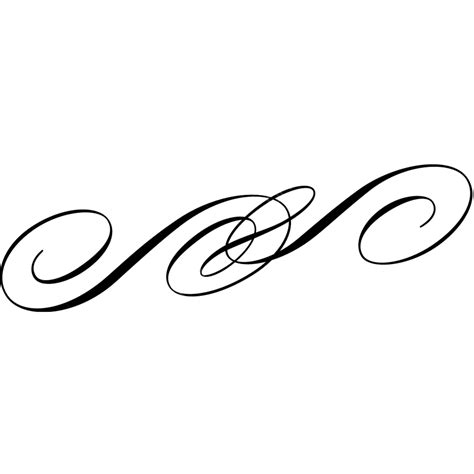 White Flourish Clipart Hd Png Spencerian Flourishes Black And White