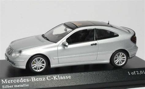 Mercedes Benz C Klasse Sport Coup Silber Met Minichamps In