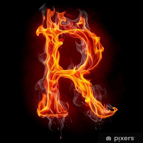 R Alphabet In Fire