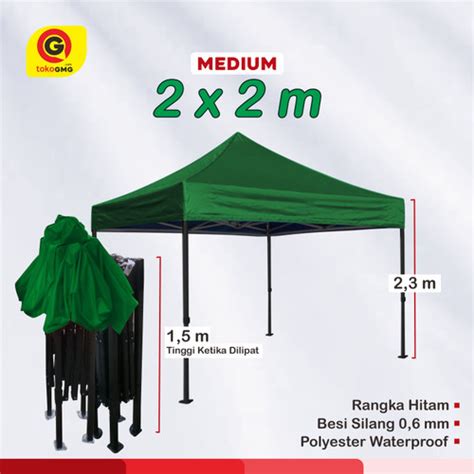 Jual Tenda Lipat 2x2 Medium Tenda Matic Folding Tend 2 X 2 Merah