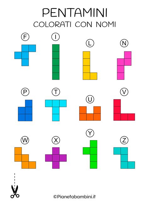 Pentamini Da Stampare In Pdf Pianetabambini It