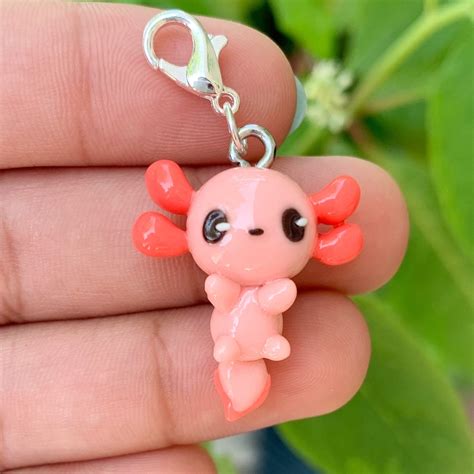 Buy Kawaii Axolotl Charm Polymer Clay Handmade Ts Planner Online In