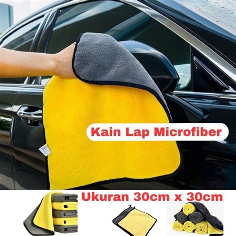 Jual Kain Lap Mobil Microfiber 30x30 Car Wipe Cloth Universal Serba