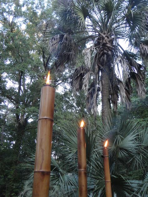 Ultimate Tiki Torch Flame Cured Bamboo Poles 4 Dia X Etsy