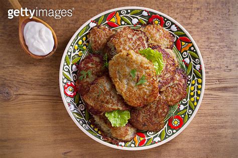 Potato Fritters Latkes Draniki Hash Browns Popular Dish In Many