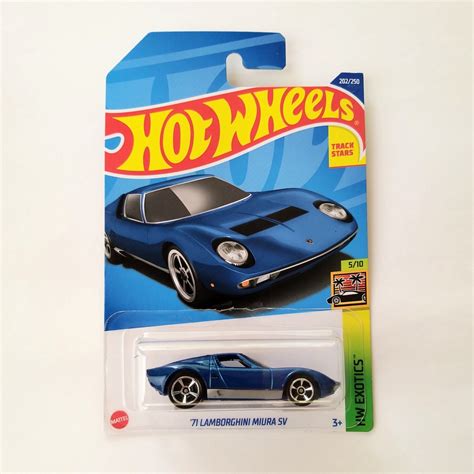 Hot Wheels 71 Lamborghini Miura Sv Blue 5 10 Hw Exotics 1 64 Scale Hcx02 Mattel 2021 Hotwheels