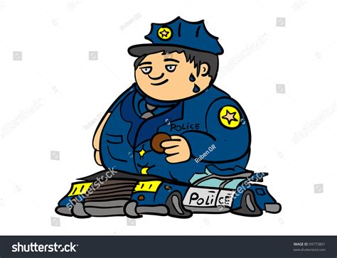 Cartoon Cop Car Stock Photo 99773801 : Shutterstock