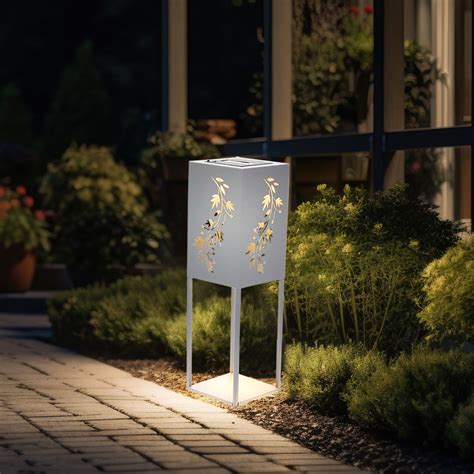 LED Solarleuchte Dekosäule Gartendeko Außenleuchte Solardeko