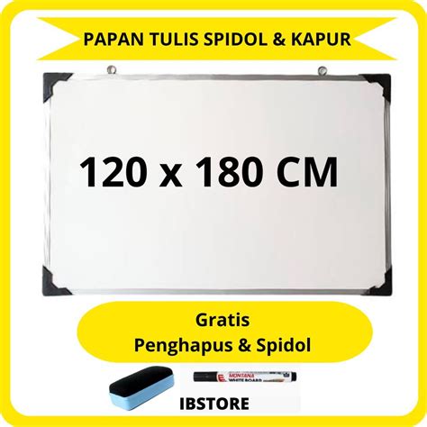 Jual Papan Tulis 120X180 TEBAL Spidol Dan Kapur Whiteboard