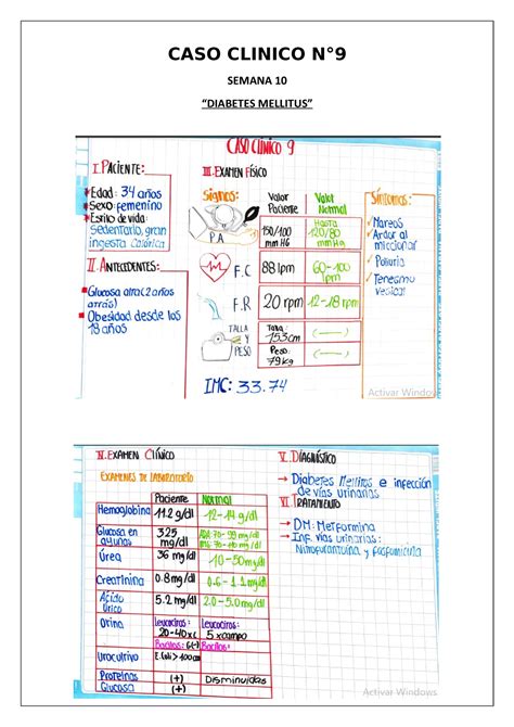 CASO Clinico N 9 Bioca Bioquimica Y Nutricion Humana CASO CLINICO N