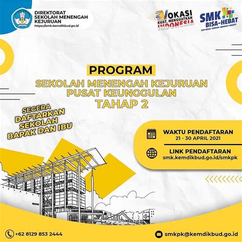 Pendaftaran Program SMK Pusat Keunggulan Tahap 2 Kembali Dibuka