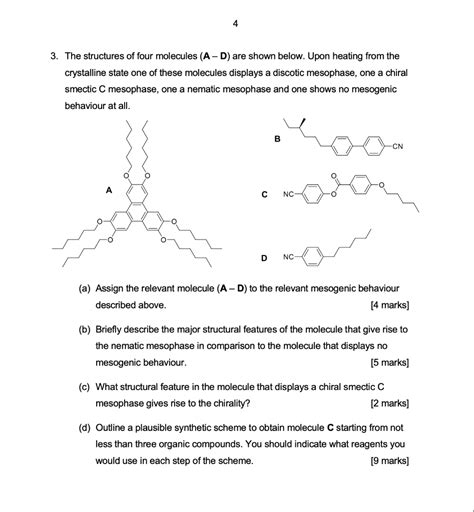 solved    structures   molecules    shown cheggcom