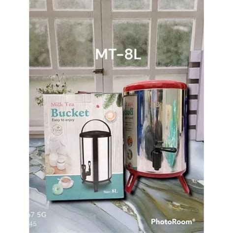 Jual Water Jug Drink Milk Tea Bucket 8lt STL Poloss Shopee Indonesia