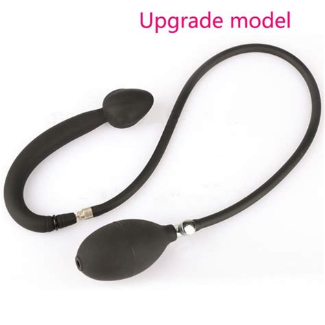 Inflatable Huge Anal Butt Plug Metal Ball Silicone Tail Expandable Men Prostate Massage Women L