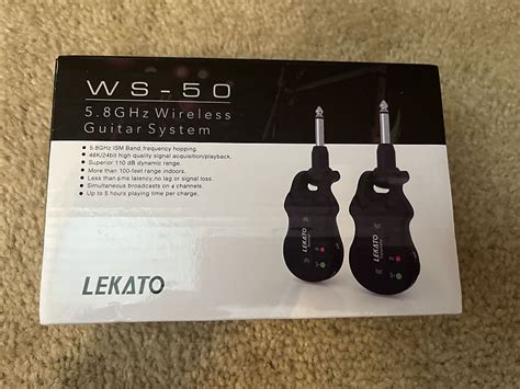 Lekato WS 50 5 8 Ghz Wireless Guitar System Reverb