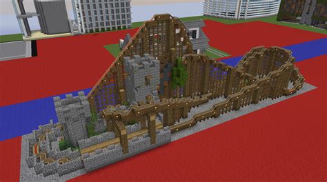 Castle Themed Wooden Roller Coaster R Minecraft