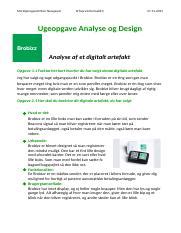 Ugeopgave Analyse Og Design Brobizz Docx Mie Bjerregaard Marr