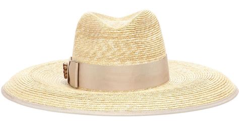 Gucci Wide Brim Straw Hat In Beige Natural Lyst