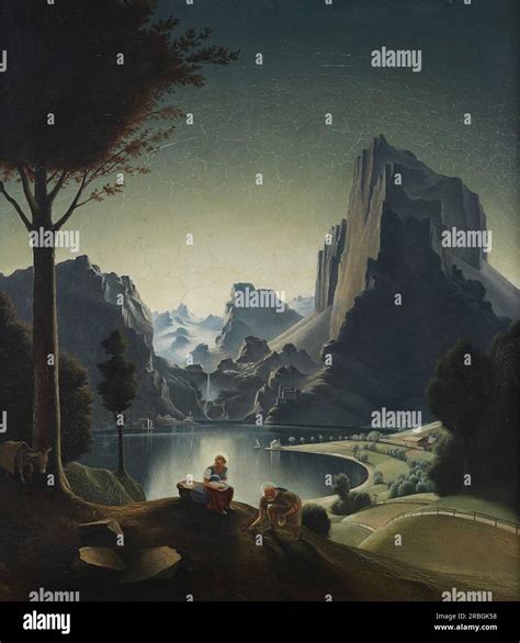 Landscape With Painter By Franz Sedlacek Stock Photo Alamy