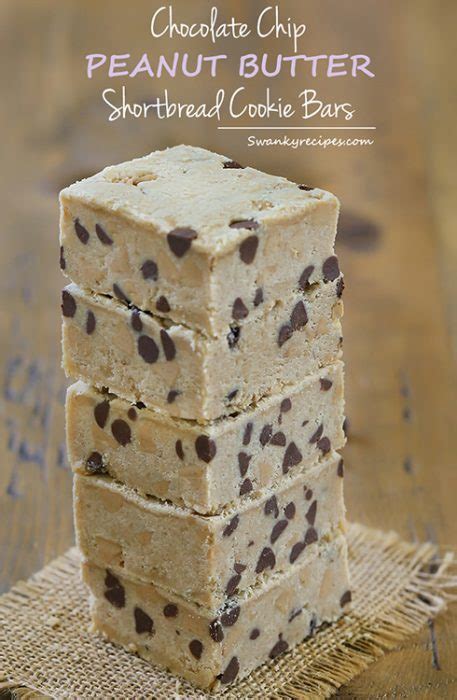 Peanut Butter Chocolate Chip Shortbread Cookie Bars Swanky Recipes