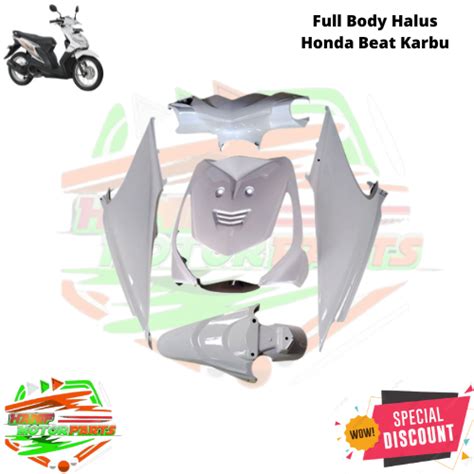 Jual Full Set Cover Body Halus Honda Beat Karbu Putih Full Body Halus