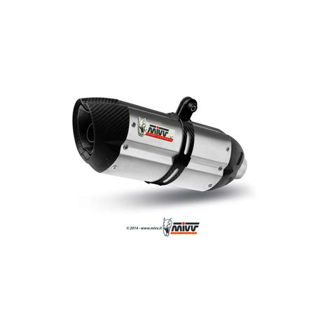 Silencieux MIVV Suono Inox Embout Carbone Ducati 821 Hypermotard