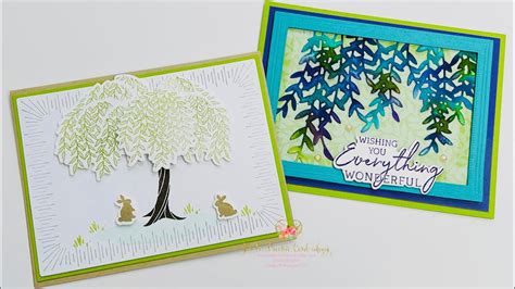 YouTube Tues 141 Stampin Up Spring Willow Tree Cards W Charming