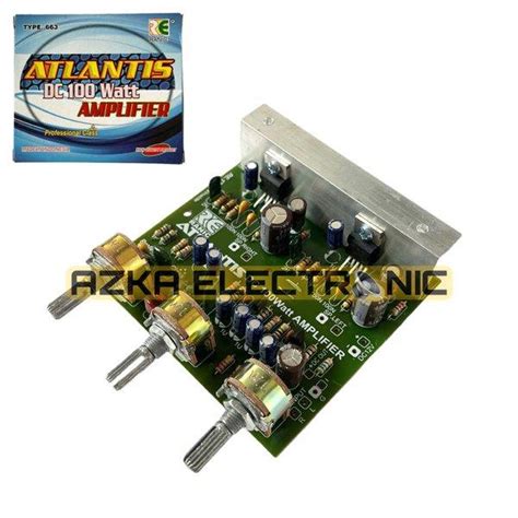 Jual Kit Power Amplifier Speaker Aktif Stereo V Dc Watt Atlantis