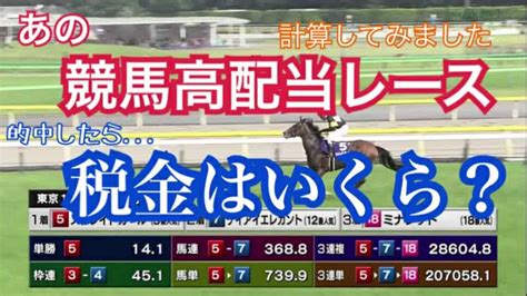 競馬の高配当レース的中したら税金はいくら？【実際の配当結果でシミュレーション】 競馬動画まとめ