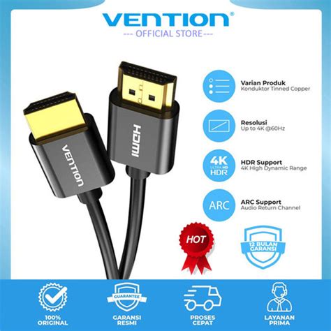 Jual Vention Aat Kabel Hdmi Slim V Ultra Hd K Hdr Ale Meter