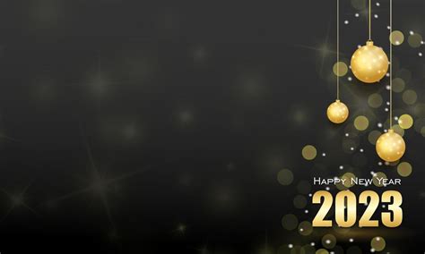 Happy New Year Background With Gold Decoration Vector Art