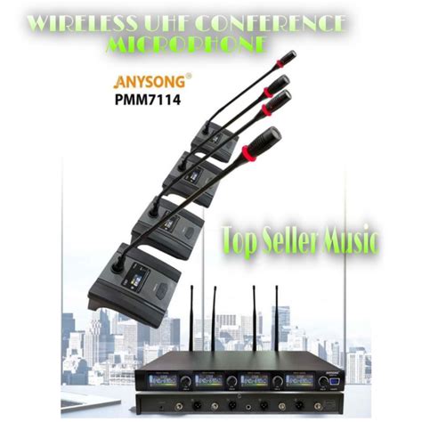 Jual MIC WIRELESS MEJA 4 MIC PMM 7114 ORIGINAL PODIUM PMM7114 Shopee