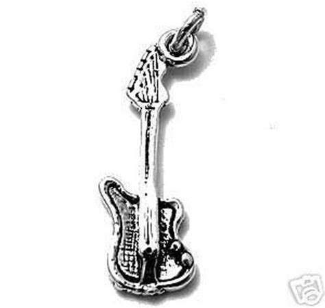 925 Sterling Silver 3d Electric Guitar Charm Ebay