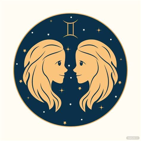 Free Black Gemini Vector EPS Illustrator PNG SVG Template Net