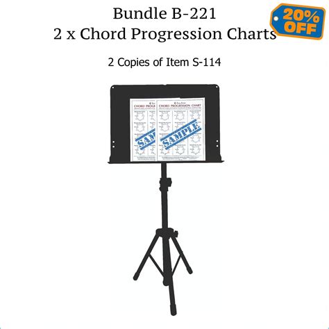 Chord Progression Chart Music Stand Size Two Copies Roedy Black