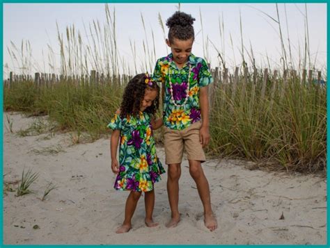 Girls Hawaiian Dress Boys Hawaiian Shirt Luau Outfit - Etsy