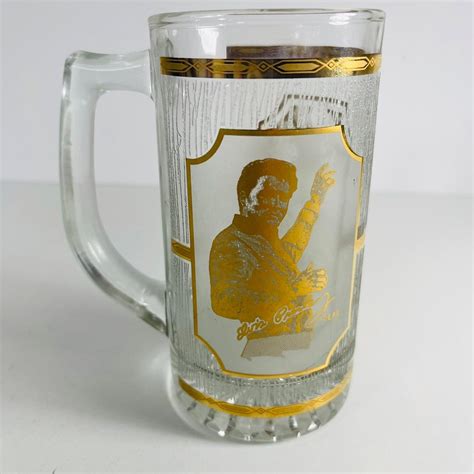 Vintage K Gold Elvis Graceland Beer Stein Beer Glass Mug Culver Made