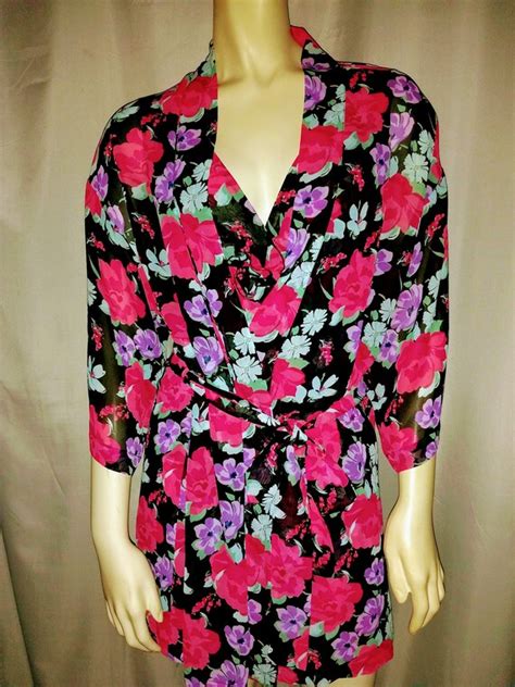 2p Lingerie Set Short Robe And Nightgown Multicolor F Gem