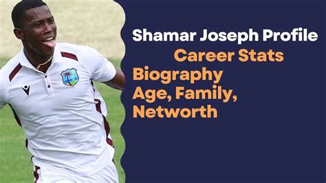 Shamar Joseph Career Stats Batting Bowling Stats