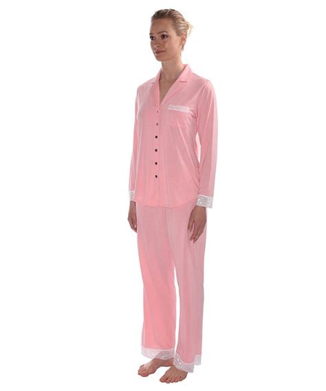 Naked Women S Comfortably You Pajama Set With Lace Quartz Pink CU17AZ9WSAI