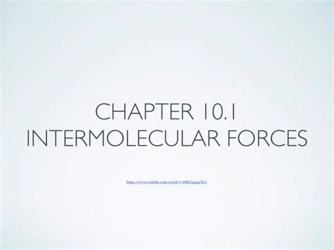 Pdf Chapter Intermolecular Forces Chapter