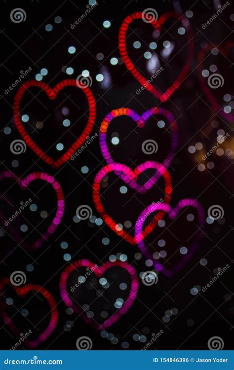 Heart Shaped Bokeh Backgrounds Stock Photo Image Of Blurred