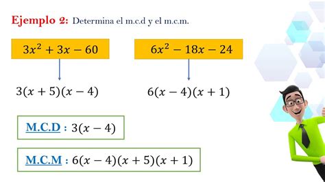 M C D M C M DE POLINOMIOS Explicación y ejercicios resueltos YouTube