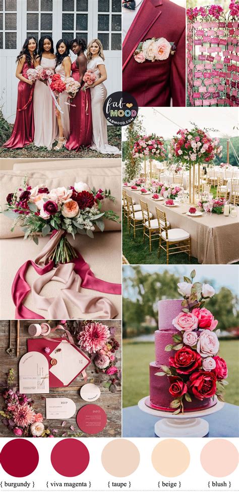 Viva Magenta Wedding 1 Fab Mood Wedding Colours Wedding Themes