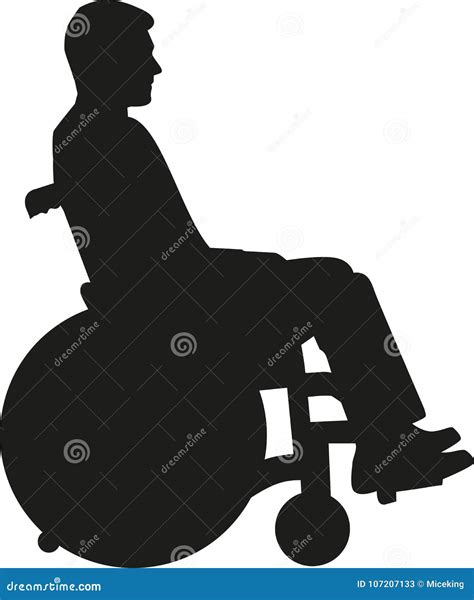 Wheelchair Silhouette Vector Stock Vector Illustration Of Vector