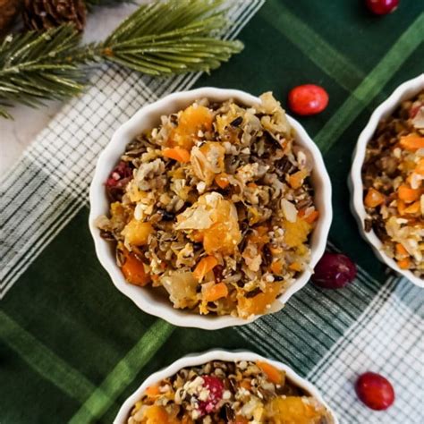 Butternut Squash And Wild Rice Casserole With Cranberries