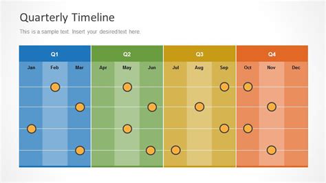 Quarterly Timeline Template for PowerPoint & Presentation Slides